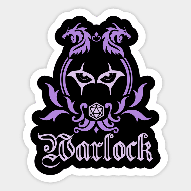 D&D Warlock Simple Class Emblem Sticker by Sunburst